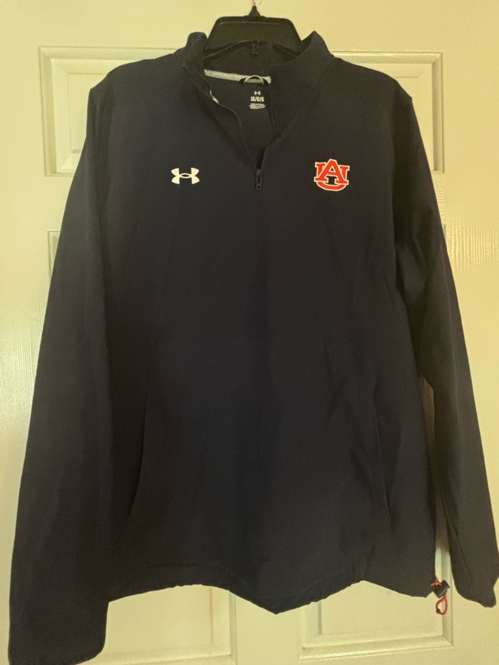 Under Armour Navy Pullover with Orange Auburn AU Logo
